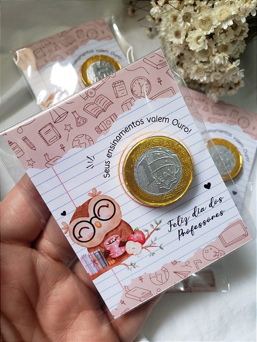 36 Cards + Moeda de Chocolate - Professores