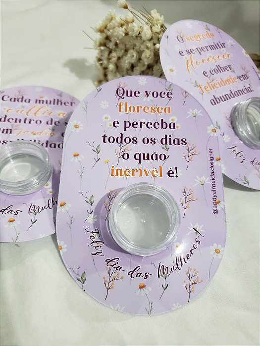25 Cards com  pote acrílico 4gr  - Coleção jardins