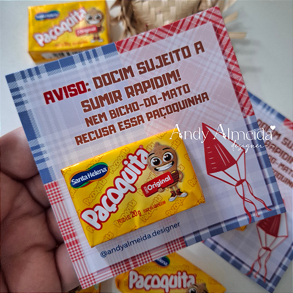 Card com paçoca - Essência Junina - Festa junina
