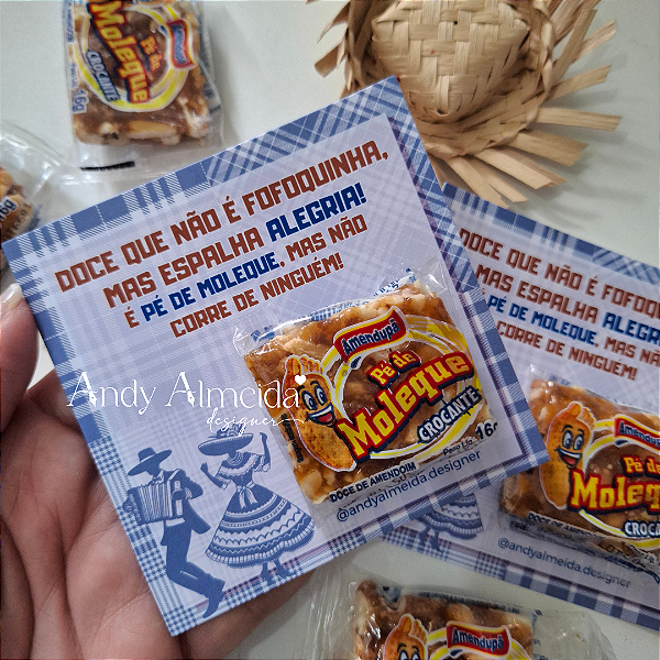 Card com pé de moleque - Essência Junina - Festa junina