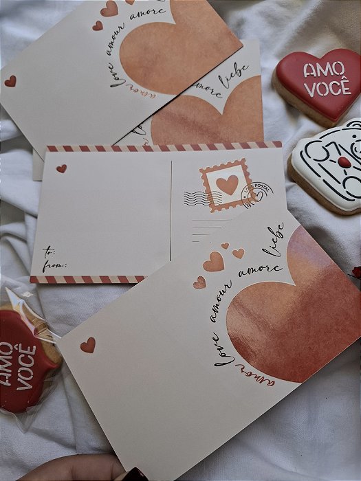 Sem personalizar - 20 Un Postal/Cookie Card fosco com verniz localizado FULL