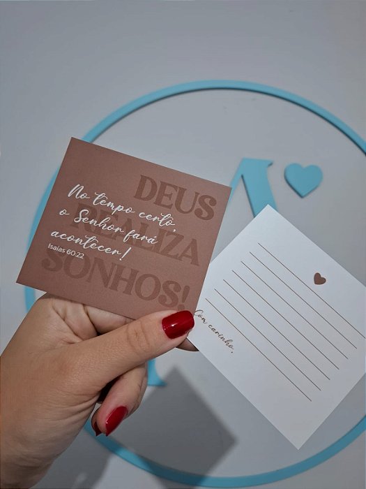 20 Un Postal "No tempo certo" - Mocha Mousse PRONTA ENTREGA