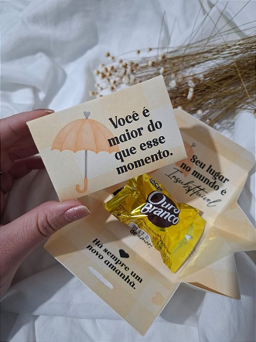 Caixinha cartão com bombom Setembro amarelo 2025
