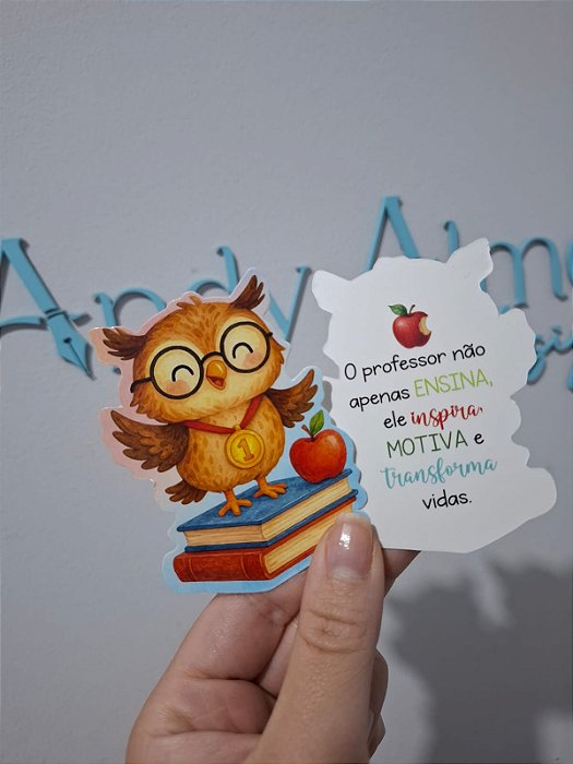 20un Postal Coruja Número 1 - Dia dos professores À PRONTA ENTREGA