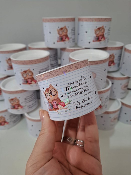 Mini tubolata 6x5cm - Dia dos Professores - Personalizável