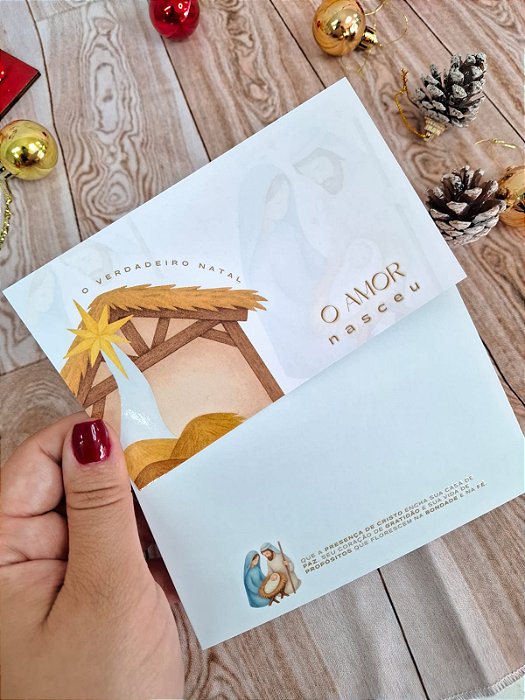 Sem personalizar - 20 Un Postal/Cookie Natal Luz do Mundo - FULL