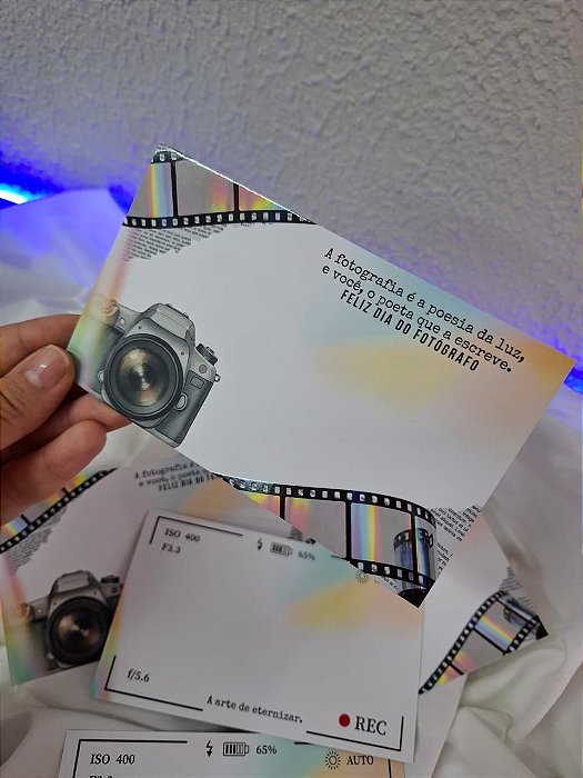 Sem personalizar - 20 Un Postal/Cookie Card Dia do Fotógrafo - FULL