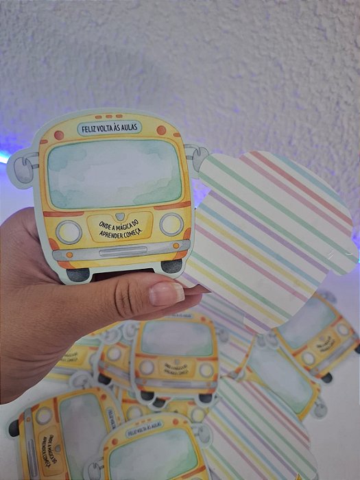 Sem personalizar - 20 Un Postal/Cookie Ônibus volta às aulas - FULL