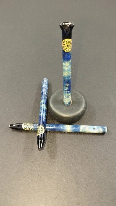 Piteira de Vidro Fuming de Prata