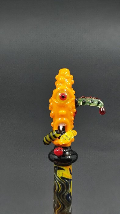 Piteira de Vidro Miniatura Monstrinho Halloween