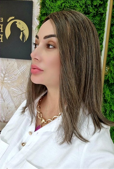Topo de Cabelo humano Com Luzes 82 gr 40 cm