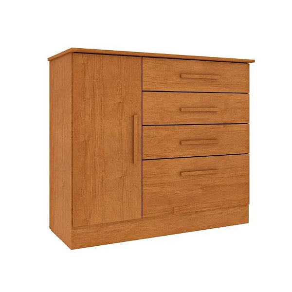 Cômoda TCIL Berlim/Chicago 4 Gavetas c/ Sapateira Cinamomo