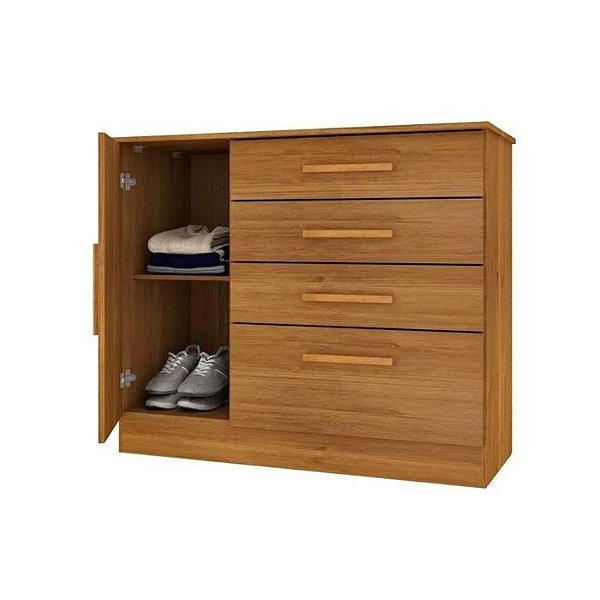 Cômoda TCIL Berlin/Chicago 4 Gavetas c/Sap Cinamomo