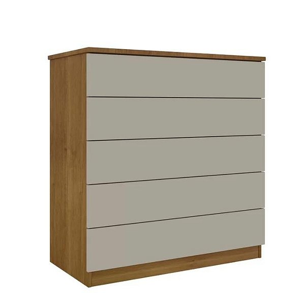 Cômoda TCIL Everest/Premium 5 Gavetas Cinamomo/Off White