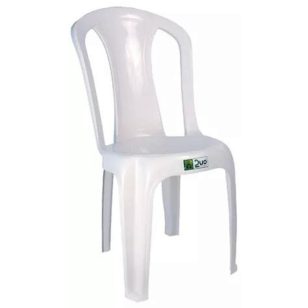 Cadeira Plástica Sem Braço Duoplast BISTRÔ Branca