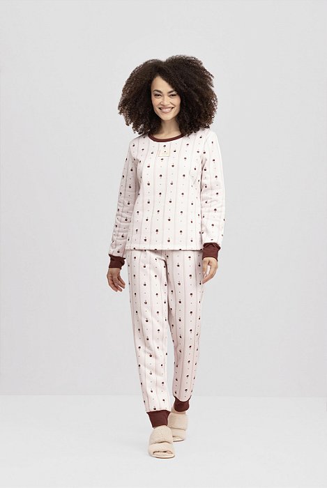 Pijama em Moletinho Coffe