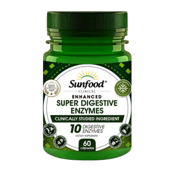 Super Digestive Enzymes Sunfood 60 cápsulas