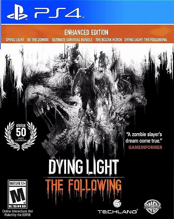 Dying Light The Following Edição Aprimorada Ps4 Mídia Digital