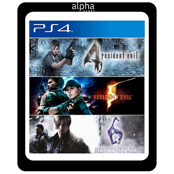 Pacote Triplo Resident Evil Ps4 Mídia Digital