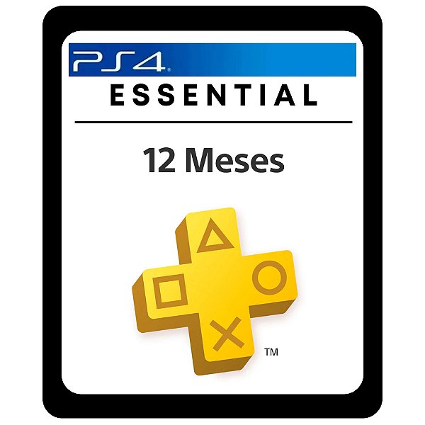 PlayStation Plus Essencial 12 Meses PS4 Mídia Digital