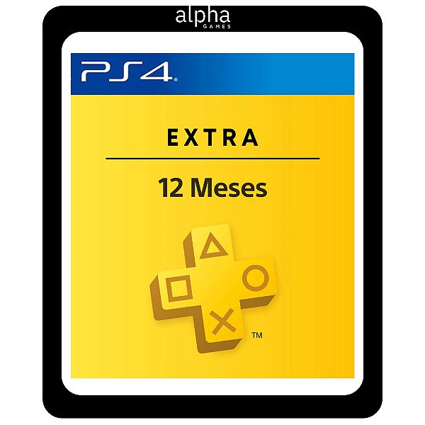 PlayStation Plus Extra 12 Meses PS4 Mídia Digital