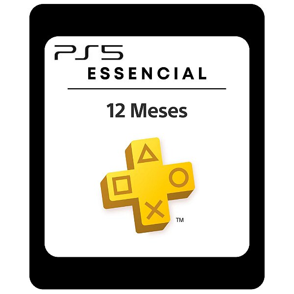 Plus 12 Meses ps5 Essencial Mídia Digital