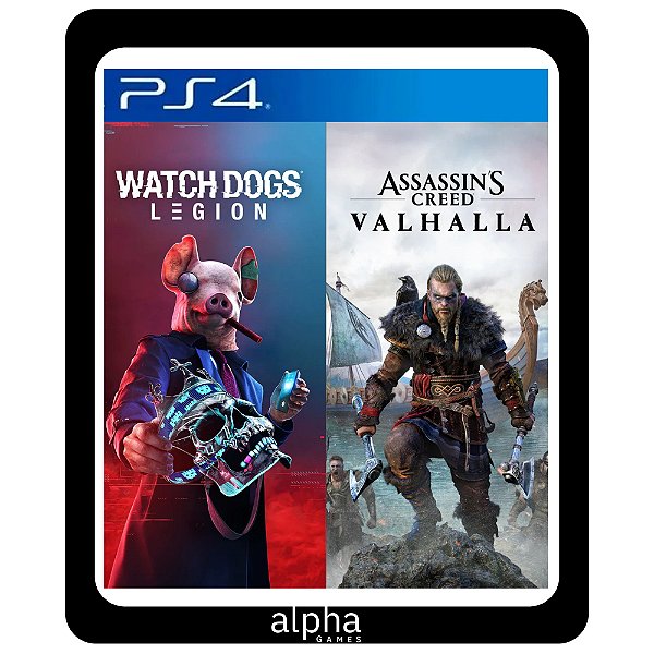 Assassin’s Creed Valhalla + Watch Dogs: Legion PS4 Mídia Digital