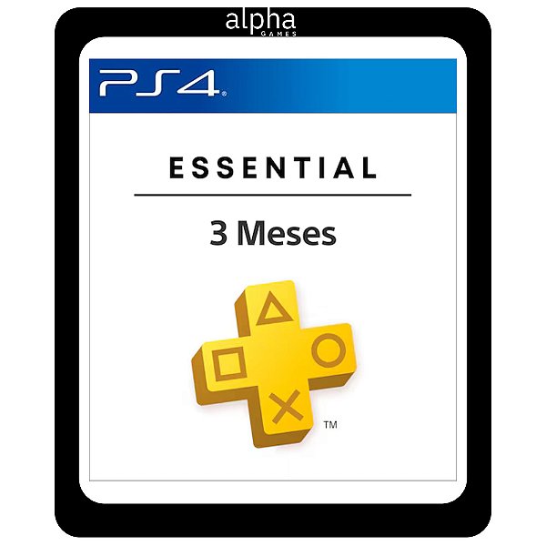 Psn Plus Essencial 3 meses PS4 Mídia Digital