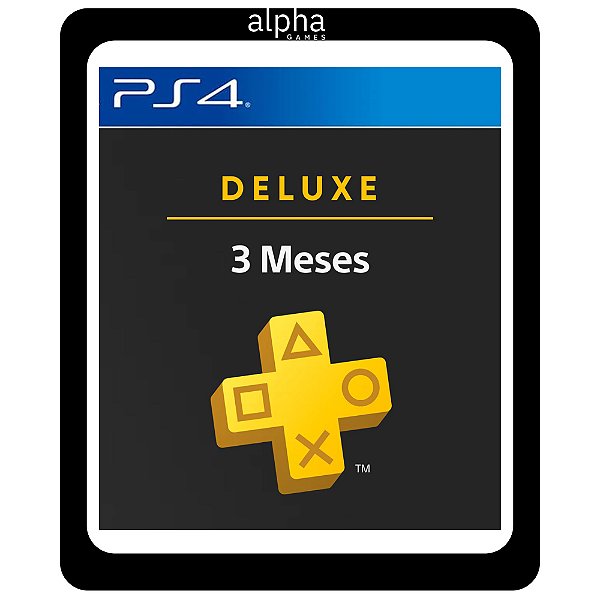 PSN Plus Deluxe 3 Meses PS4 Mídia Digital