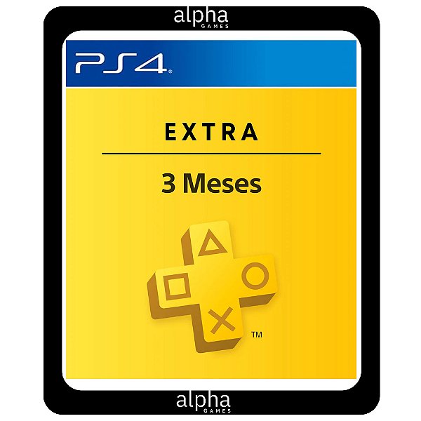 PlayStation Plus Extra 3 Meses PS4 Mídia Digital