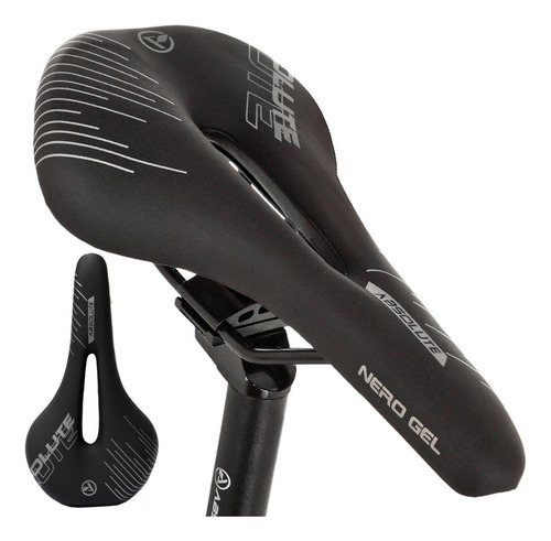 Banco Selim Absolute Nero Gel Vazado Sport Preto Mtb/speed