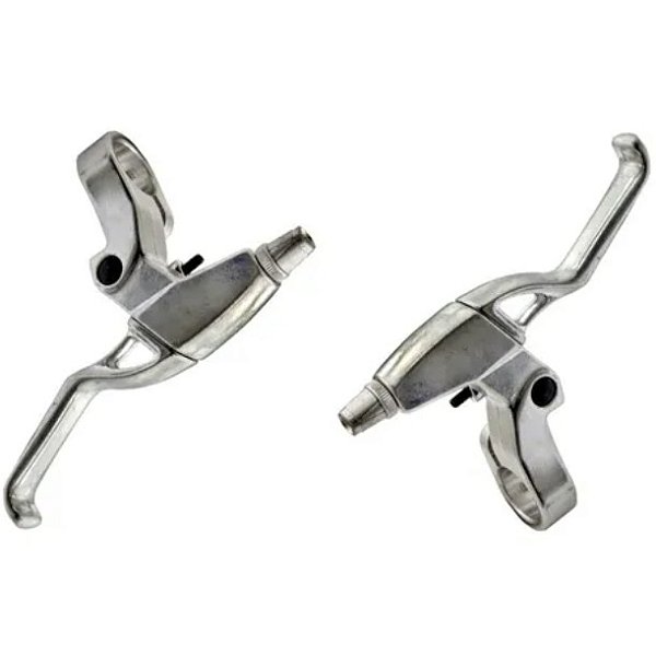 Manete Mtb Alumínio V-brake Logan Polido/prata