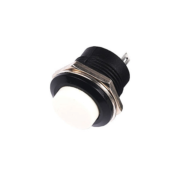 Botão Pulsante Push Button 16mm R13-507 Branco