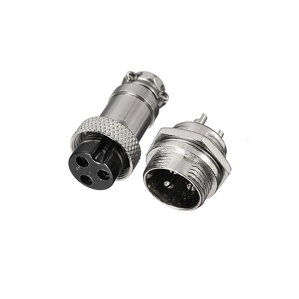 Par de Conectores Mike GX16 3 Vias