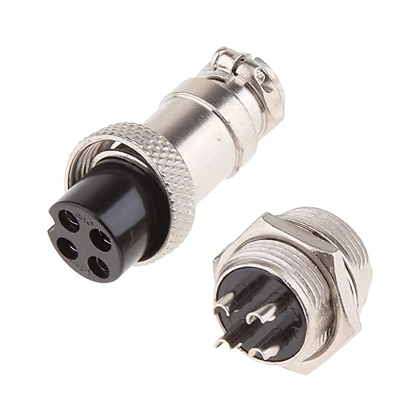 Par de Conectores Mike GX16 4 Vias