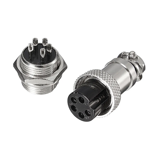 Par de Conectores Mike GX16 5 Vias