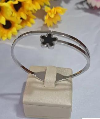 BRACELETE PRATEADO AÇO INOX