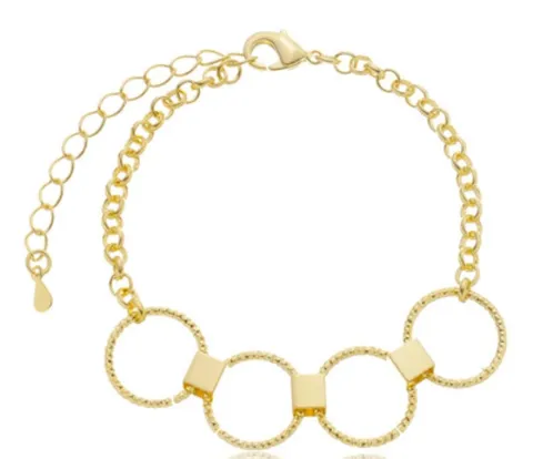 PULSEIRA DOURADA ARGOLAS