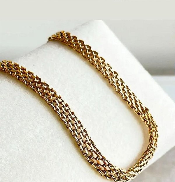 PULSEIRA DOURADA AÇO INOX