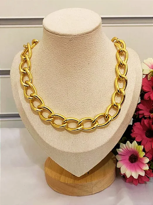 COLAR CHOKER DOURADO GRUMET