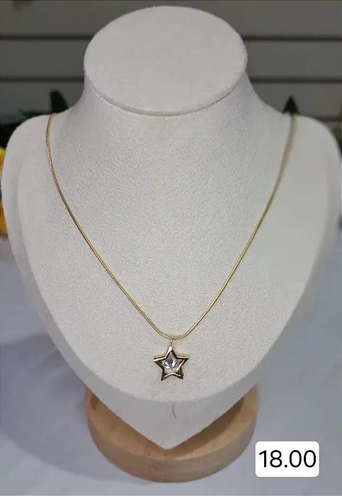 COLAR DOURADO AÇO INOX ESTRELA