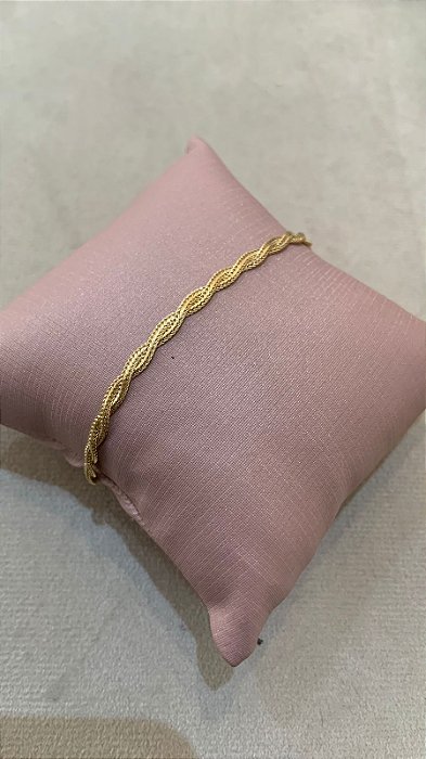 PULSEIRA TORCIDINHA BANHO OURO