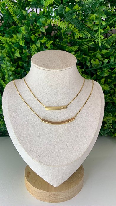 COLAR DOURADO DUPLO