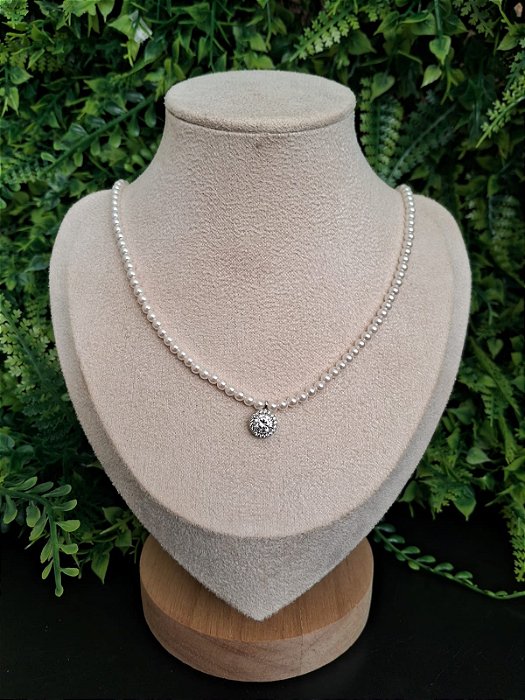COLAR PERÓLA INSPIRAÇÃO SWAROVSKI