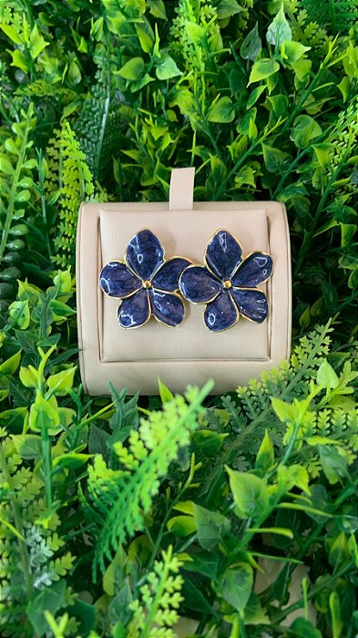 BRINCO FLOR AZUL