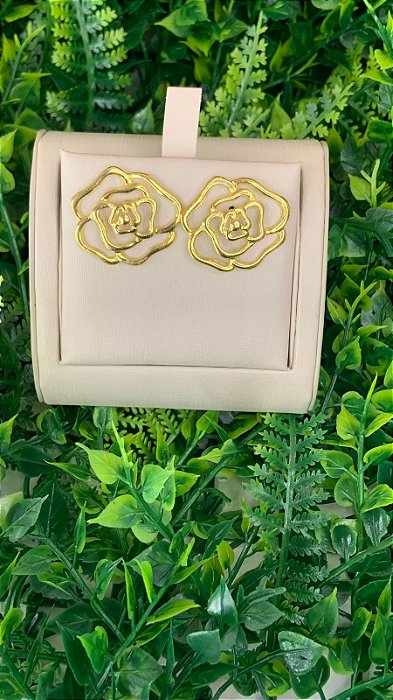 BRINCO ROSA DOURADO