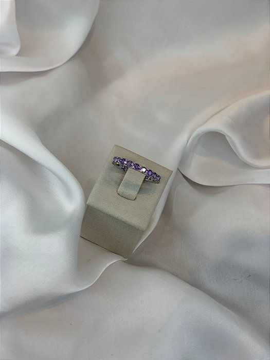ANEL COM ZIRCONIAS LILAS