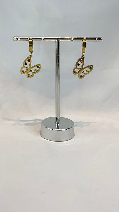 BRINCO DE BORBOLETA AÇO