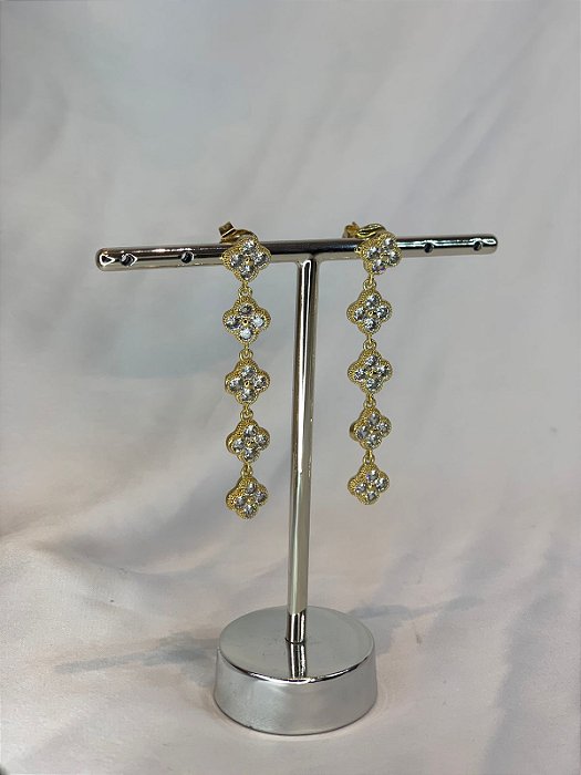 BRINCO VAN CLEEF DOURADO CRAVEJADO
