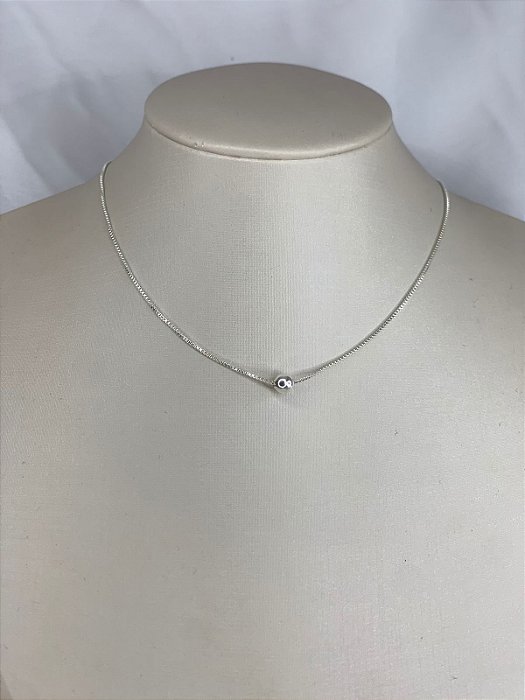 COLAR PRATA COM BOLINHA